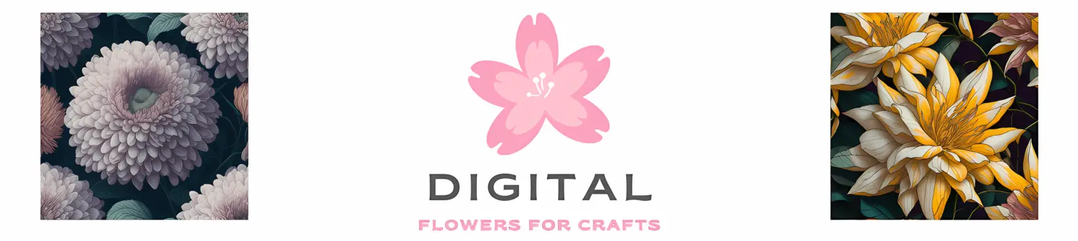 Digital Flowers & Crafts Shop Banner with Flowers