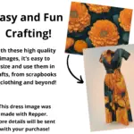 An example of using an image and putting it onto a 3D dress mockup